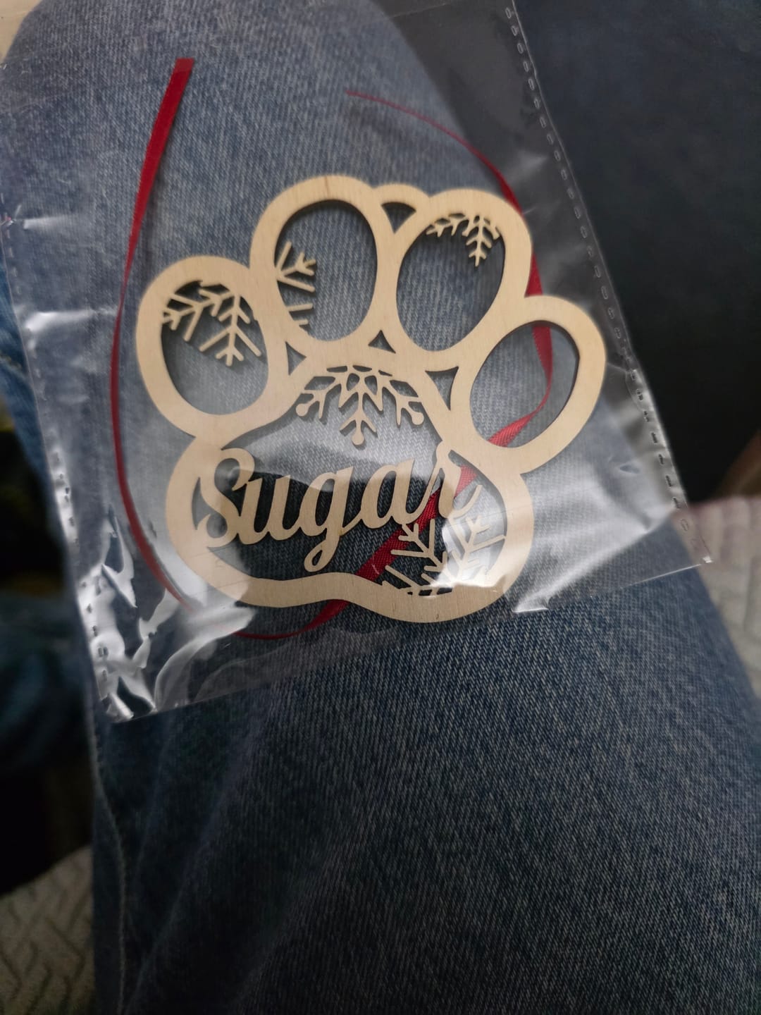 Customer photo review of Personalized Pet Christmas Ornament