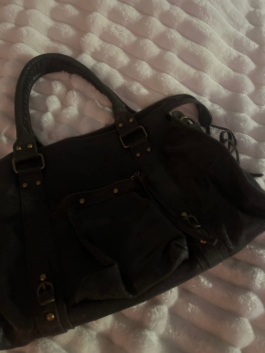 Customer photo review of It girl bag dark chocolate
