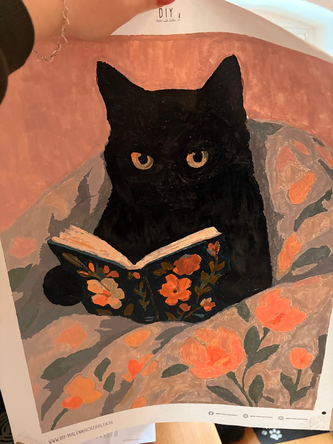 Customer photo review of Malen nach Zahlen - Lesende Katze