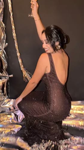 Customer photo review of The Elara Maxi Dress