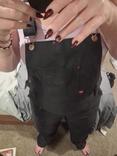 Customer photo review of Dickies Women's Relaxed Fit Bib Overalls
