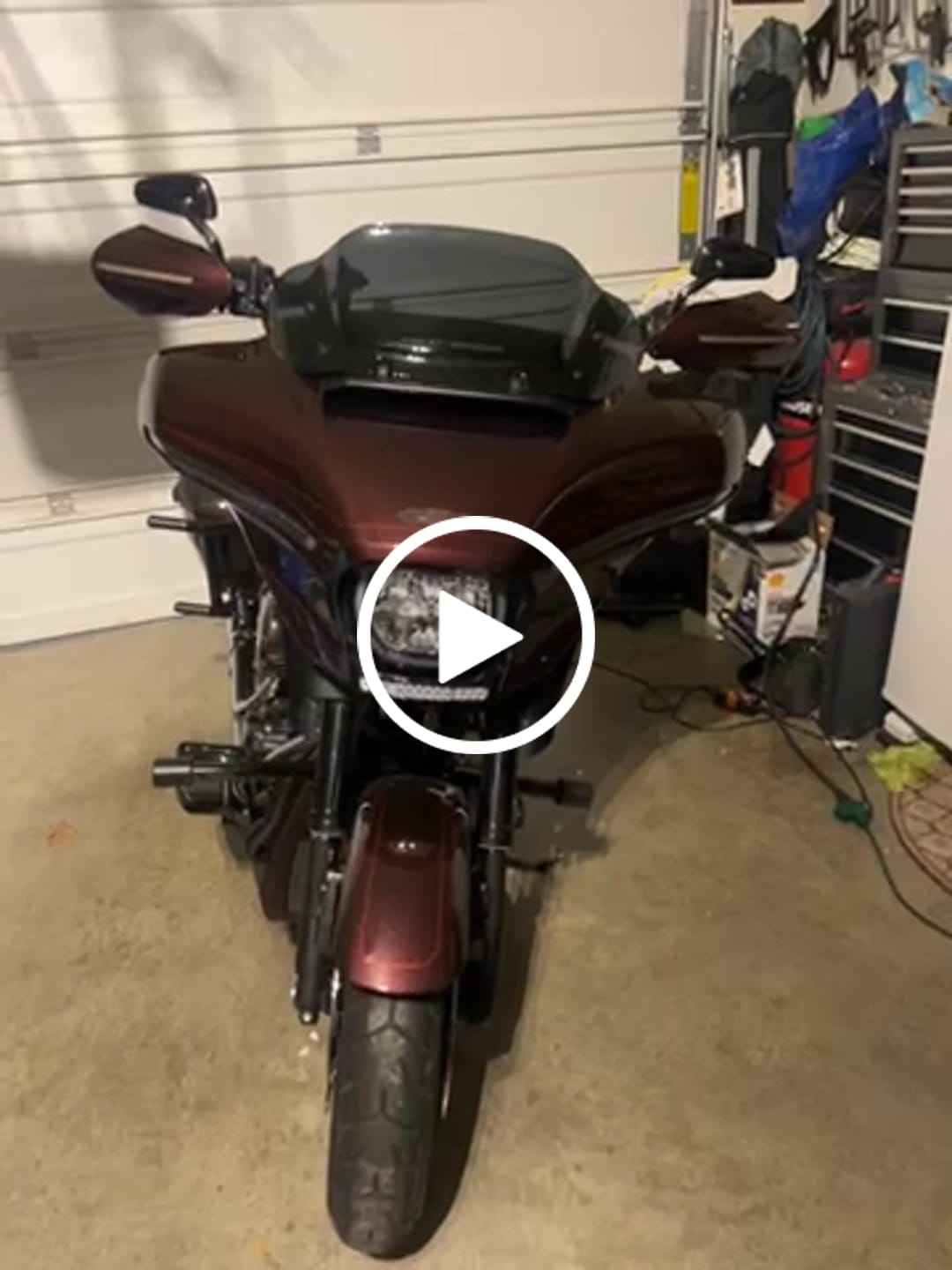 Customer video review of Color Matched hand guard with LED for Harley Touring & Softails