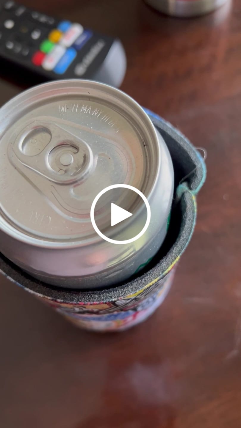 Customer video review of DW Logo Collage Coozie