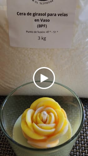 Customer video review of Cera de Girasol para Velas en Vaso (BPF)