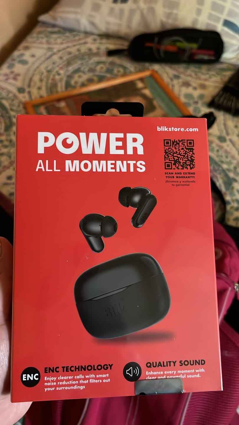 Customer photo review of Audifonos Bluetooth Inalámbricos Blik Air500 Negros 30 hrs