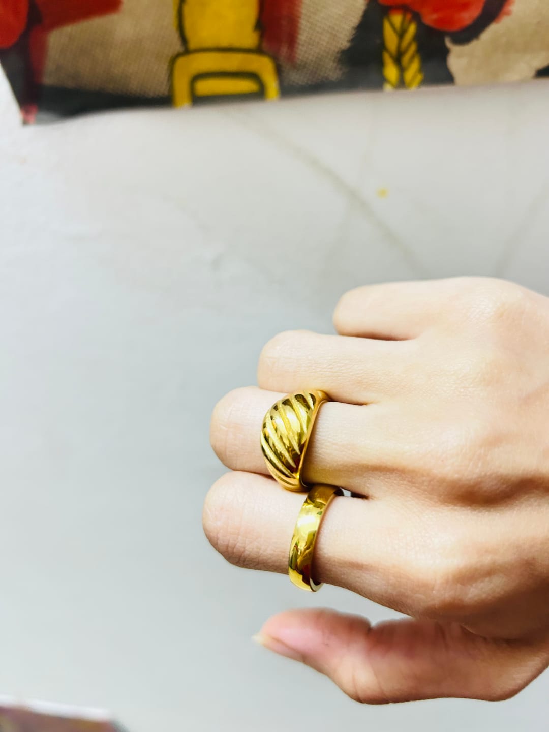 Customer photo review of Croissant Dome Ring
