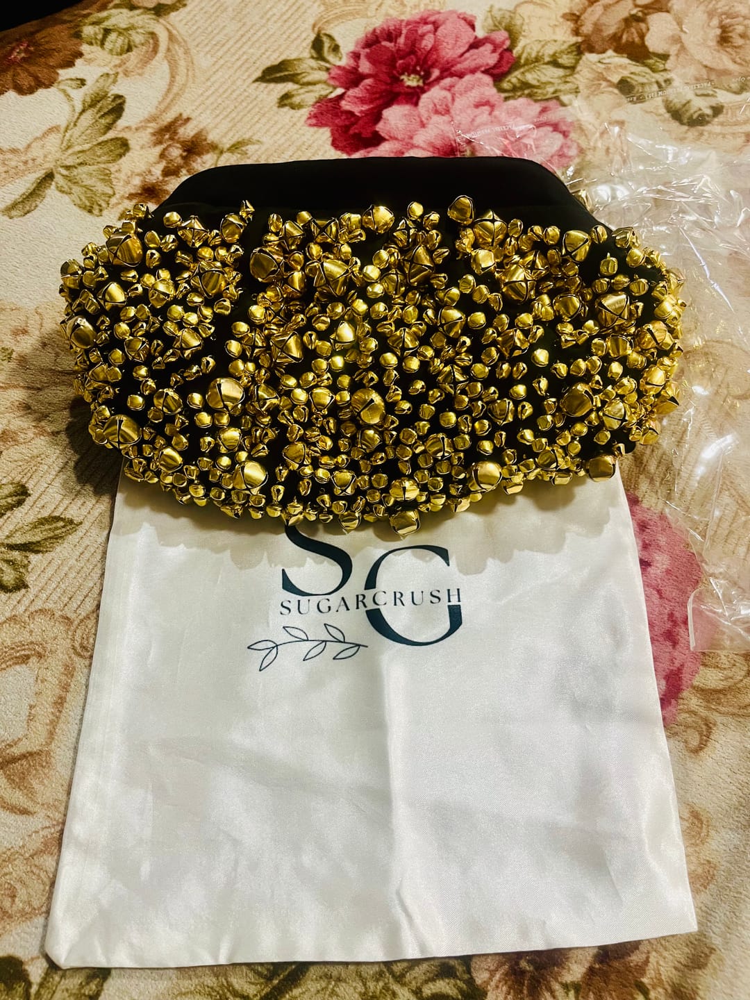 Customer photo review of Ghungroo Statement Party Clutch – Festive & Evening Bag