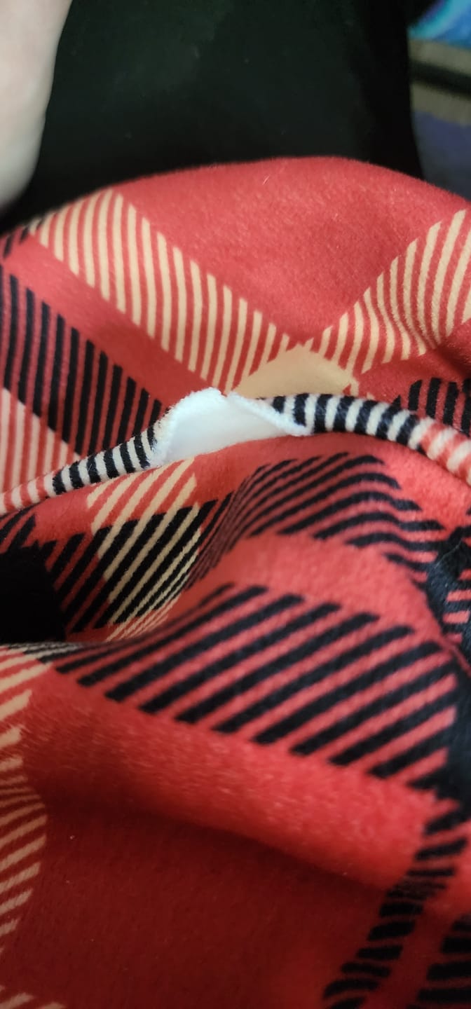 Customer photo review of Red Plaid Human Hoodie