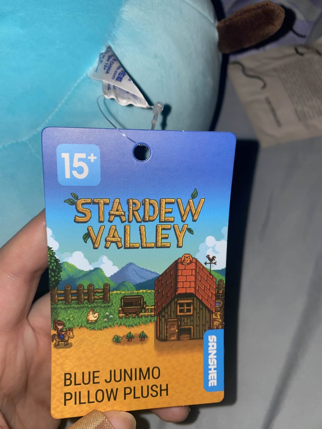 Customer photo review of Stardew Valley - Blue Junimo Pillow Plush