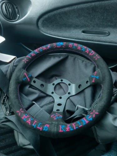 Customer photo review of Vx Suede Hells Racing Steering Wheel 330mm