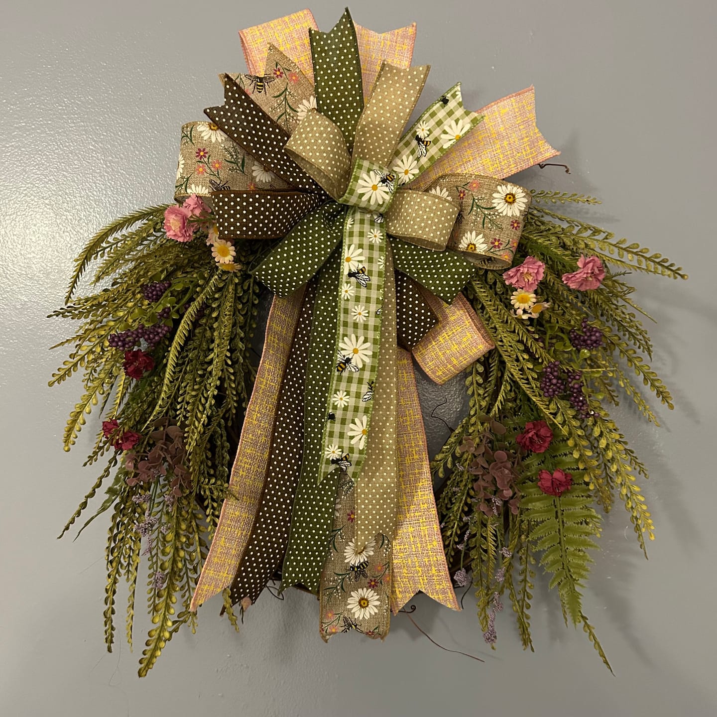 Customer photo review of 17.5"H Sword Fern Bush Green W/Mustard Wash FP105040