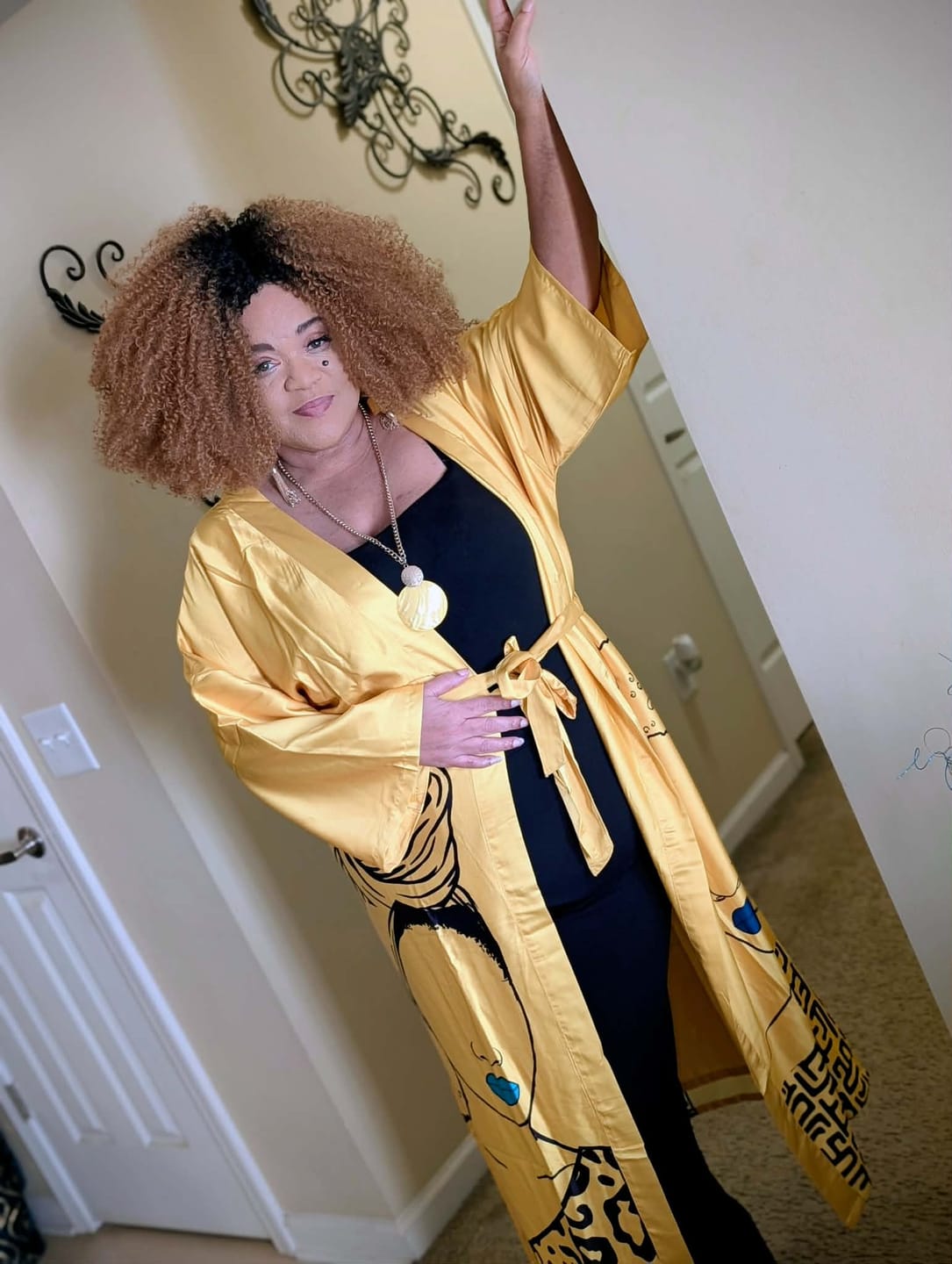 Customer photo review of Mahogany Kimono