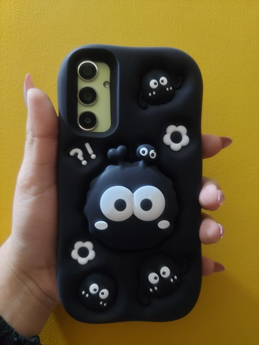 Customer photo review of 3D Samsung Black Pre-Order Monster Phone Holder Stand Rubber Silicone Case
