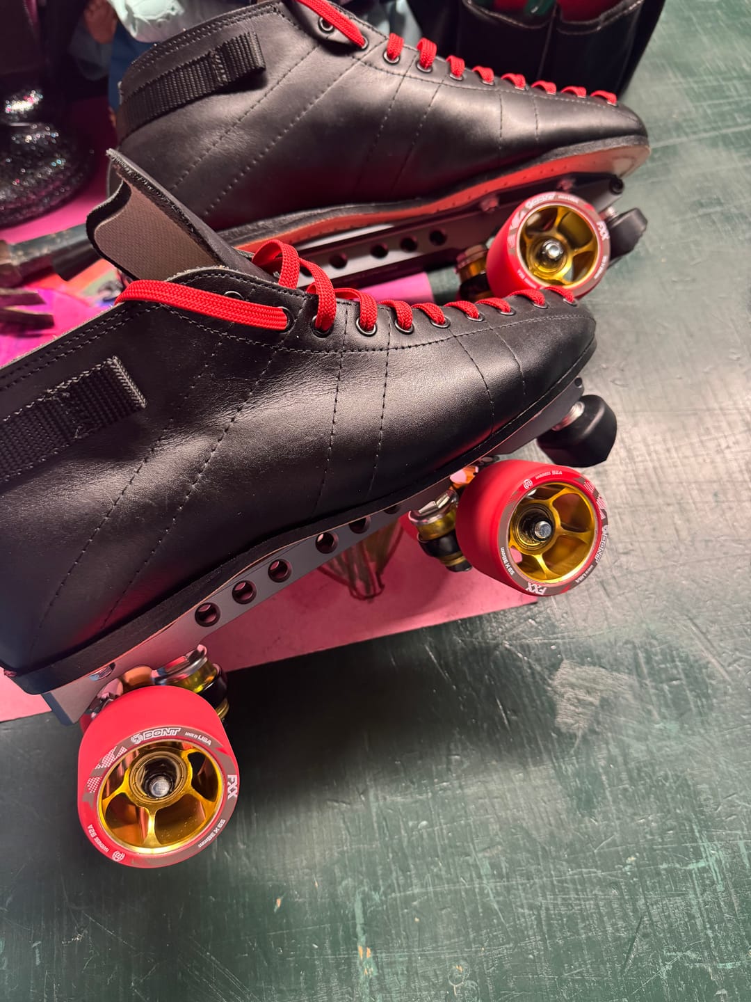 Customer photo review of Waxed Skate Laces 8mm