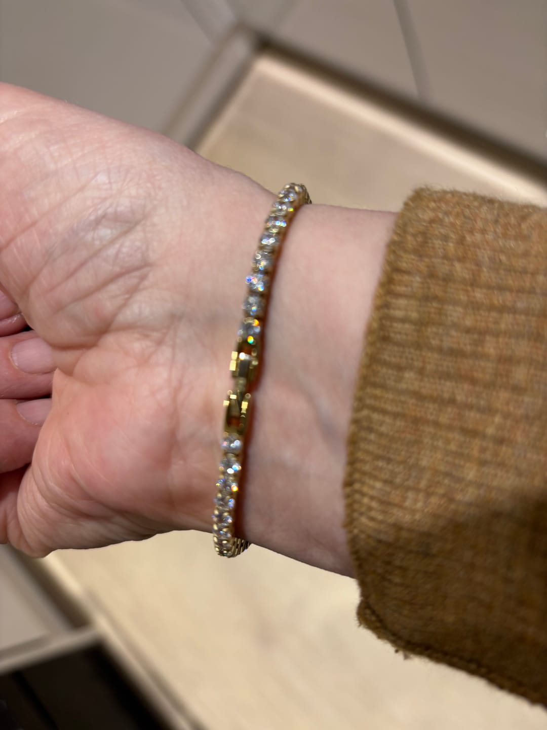 Customer photo review of Luxe Tennis Bracelet