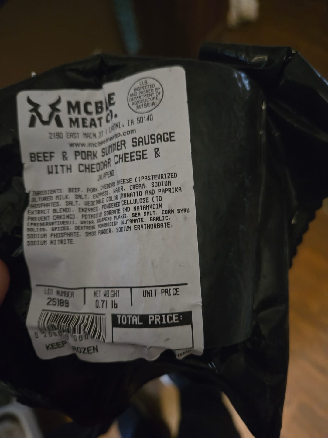 Customer photo review of Beef & Pork Summer Sausage