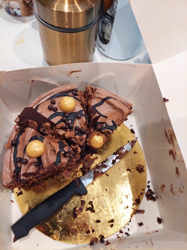 Customer photo review of Double Chocolate Cake