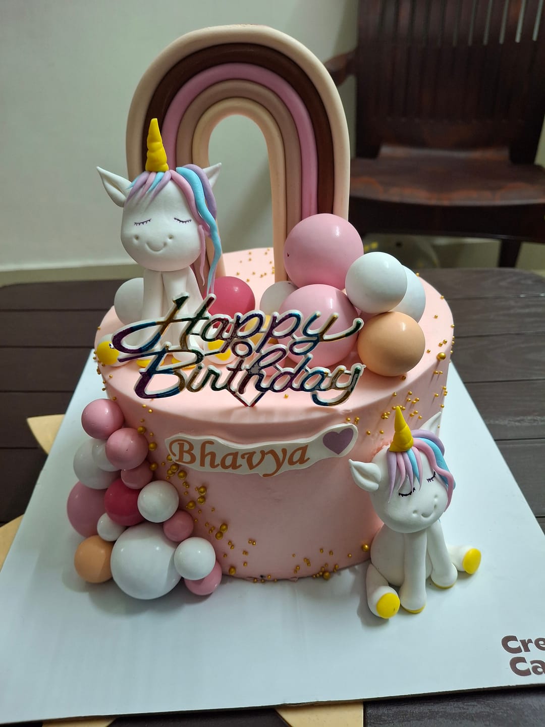Customer photo review of Girly Unicorn Birthday Cake