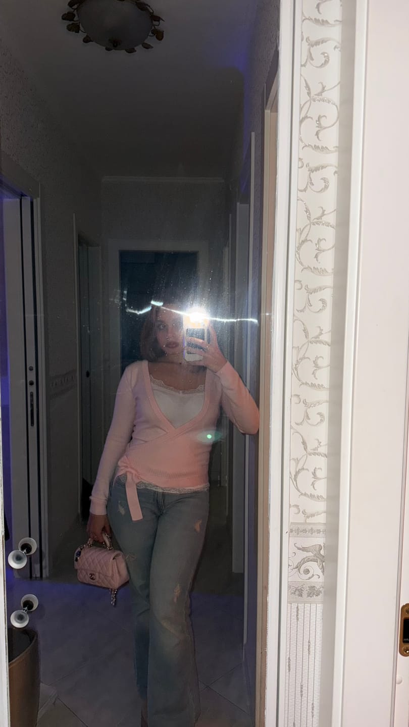 Customer photo review of Ballet Knit Wrap Cardigan