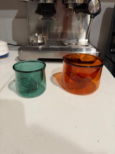 Customer photo review of FLUR Espresso Glasses