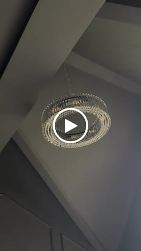 Customer video review of 8-Light Modern Round Crystal Chandelier