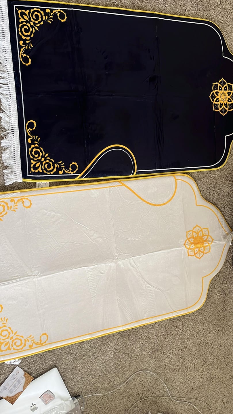Customer photo review of Couple's Padded Prayer Mat (Set of 2)