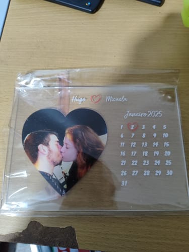Customer photo review of Placa Dia Especial no Calendário - Personalizado