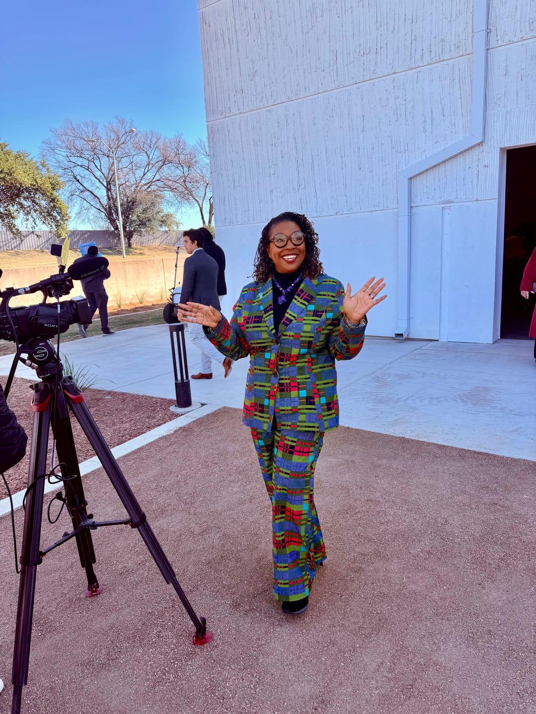 Customer photo review of ZYLA AFRICAN PRINT TWO PIECE SUIT SET [CHECK PRINT]