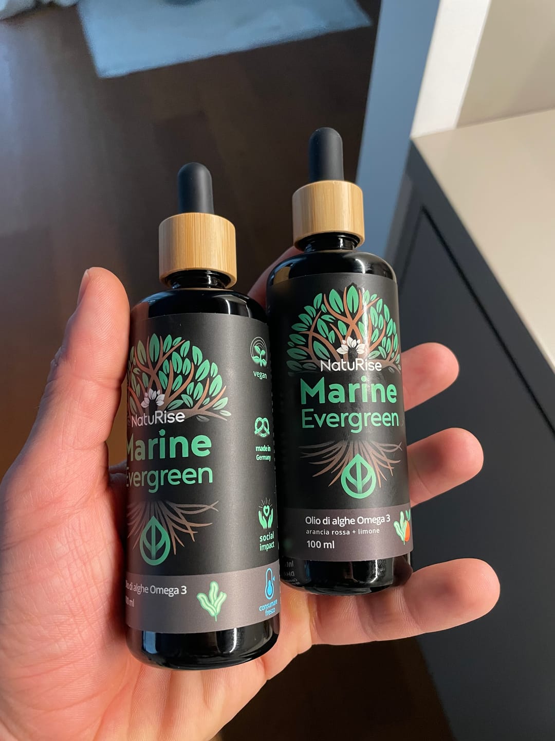Customer photo review of Olio di alghe Omega 3 (100ml)