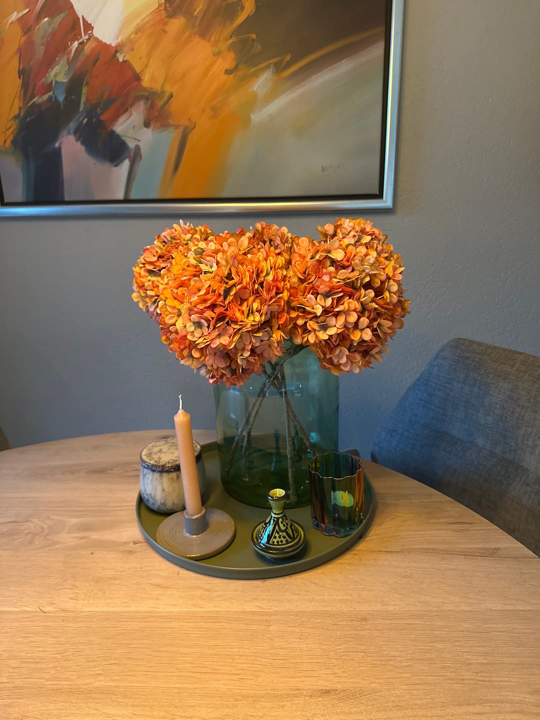 Customer photo review of Grote Zijden Hortensia - Oranje