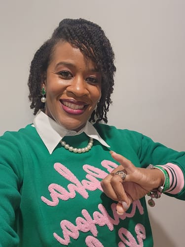 Customer photo review of AKA Timeless Sweatshirt