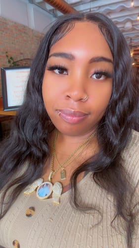 Customer photo review of Crystal Circle Photo with Wings | Necklace