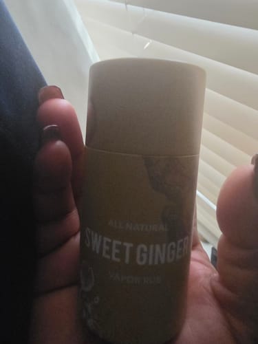 Customer photo review of Sweet Ginger Vapor Rub Stick