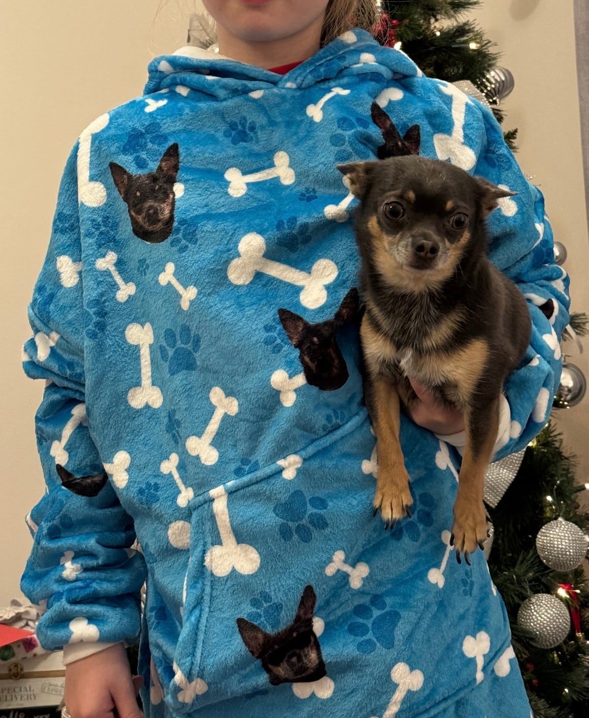 Customer photo review of Custom Dog Hoodie