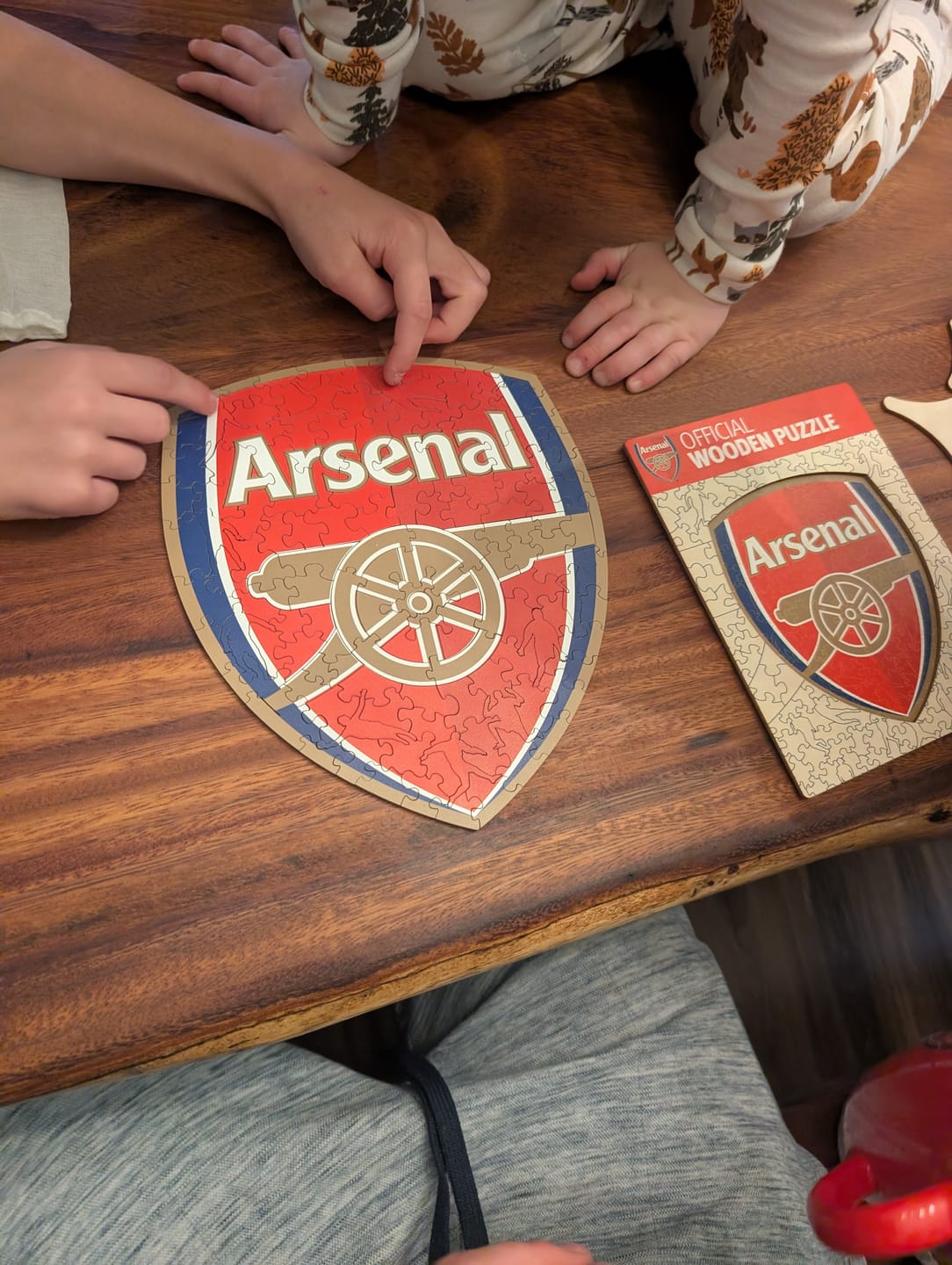 Customer photo review of Arsenal FC® Logo - Wooden Puzzle
