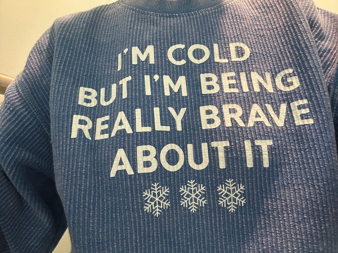 Customer photo review of I'm Cold But Am Being Really Brave