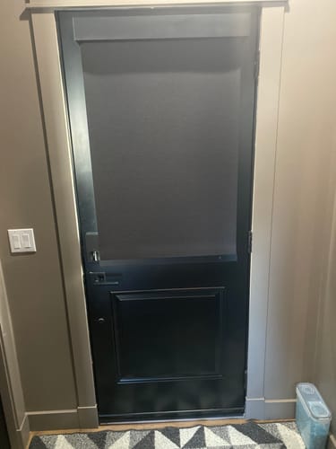 Customer photo review of SmartWings Motorized Roller Shades 100% Blackout Eclipse