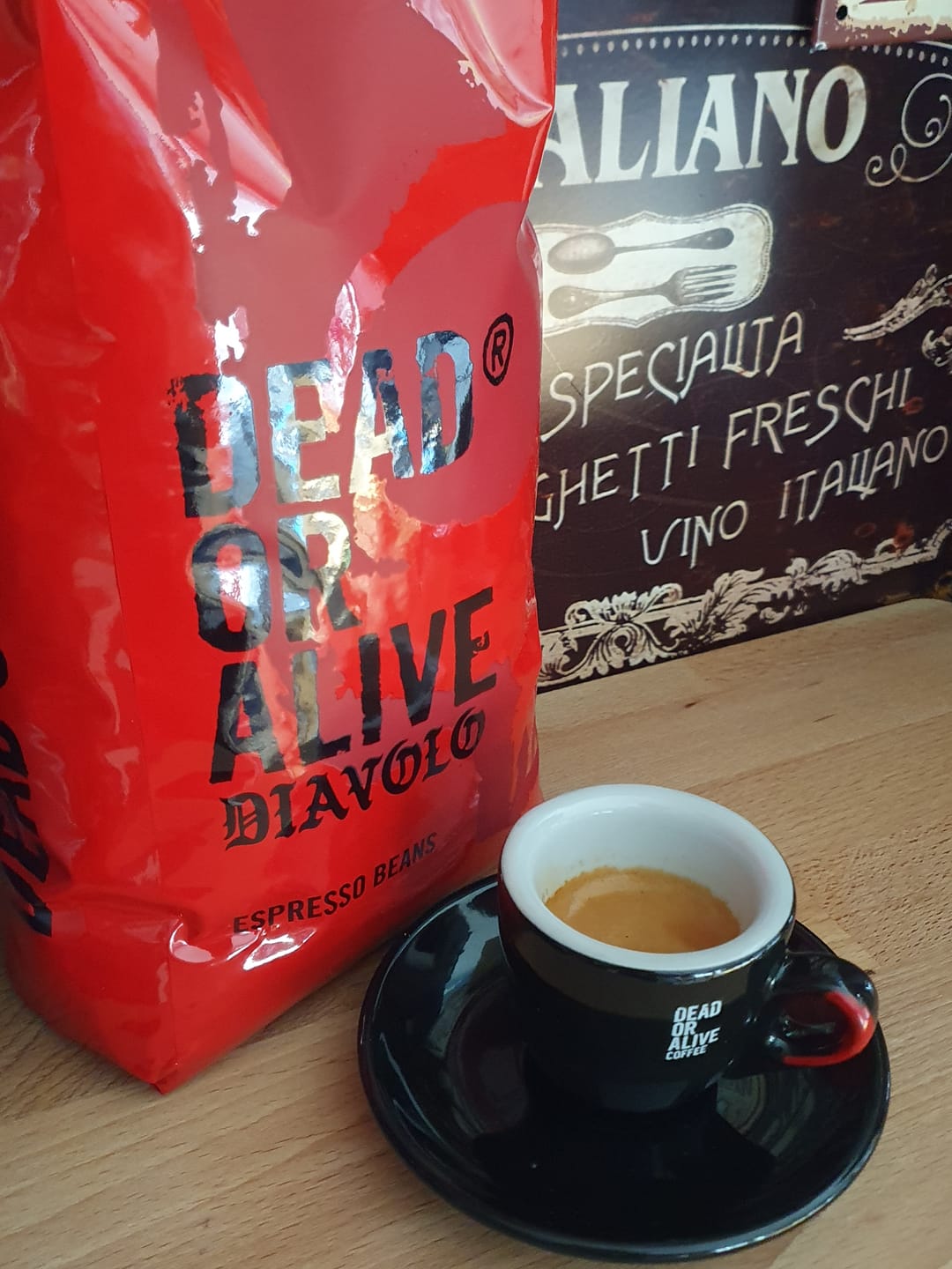 Customer photo review of DEAD OR ALIVE COFFEE CLASSIC HOODIE UNISEX