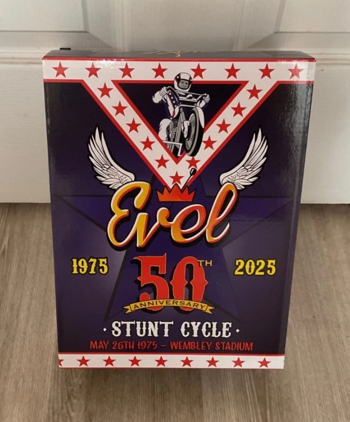 Customer photo review of Wembley 50th Anniversary Evel Knievel Stunt Cycle Set – Limited Gold Edition