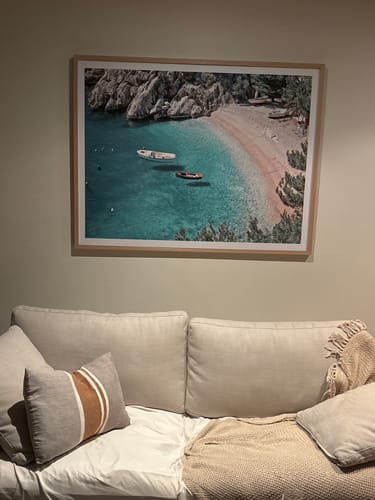 Le Petit Port Art Print framed in a customer's home - verified photo review