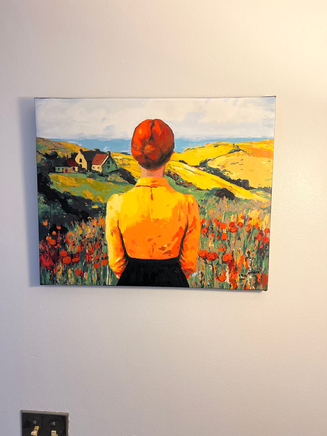 Customer photo review of DIY Pine Wood Frame for Paint by Numbers