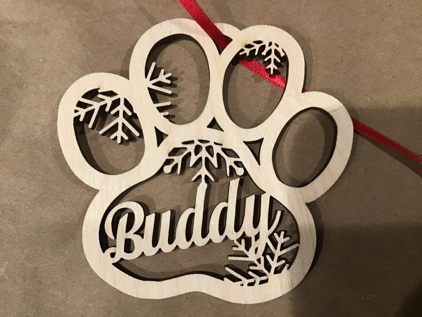 Customer photo review of Personalized Pet Christmas Ornament