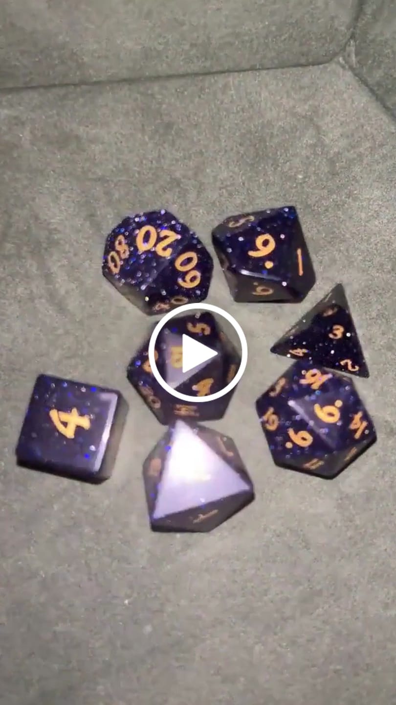 Customer video review of Cosmic Veil Dice Set (Blue Sandstone)