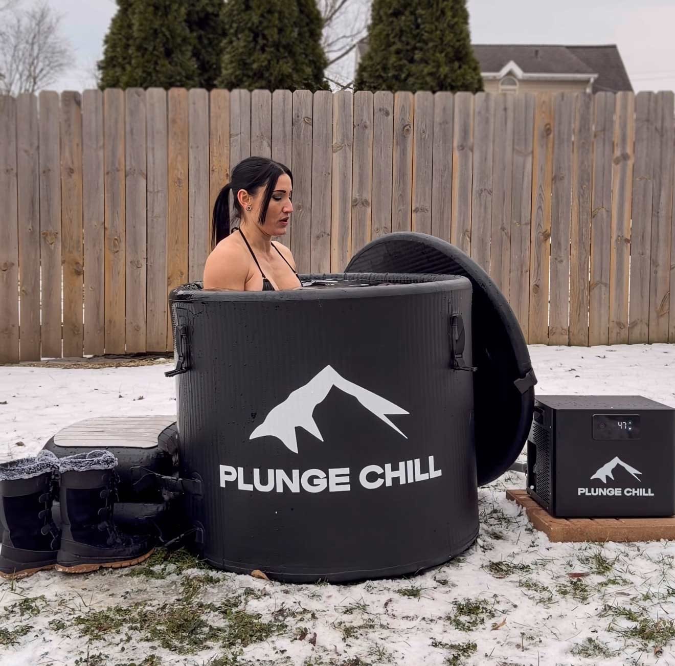 Customer photo review of Cold Plunge Chiller + Tub (XXL)