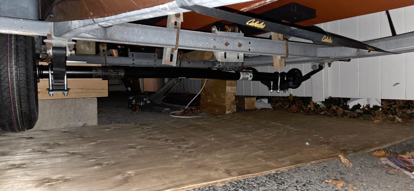 Customer photo review of 3500 lb Trailer Axle With Idler Hubs | Round Straight