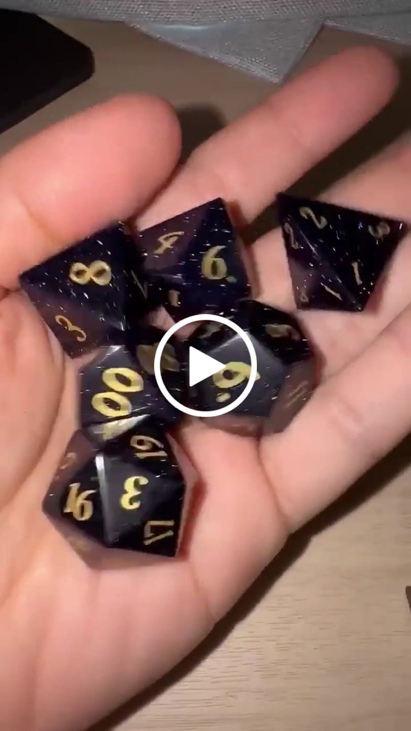 Customer video review of Cosmic Veil Dice Set (Blue Sandstone)
