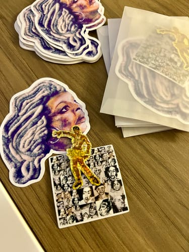 Customer photo review of 100 3.5" Custom Vinyl Stickers