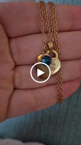 Customer video review of Necklace: Heart Birthstone
