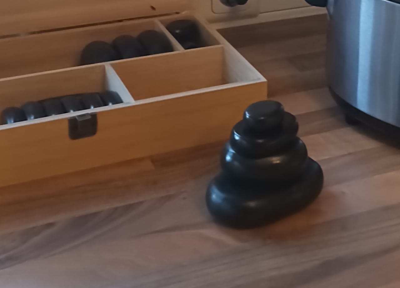 Customer photo review of Hot Stone Massagesteine Set 45 teilig