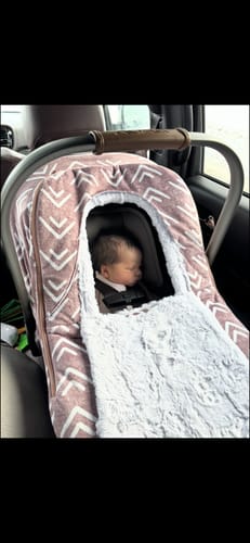 Customer photo review of Winter Cover - Pink Mudcloth Double Arrow